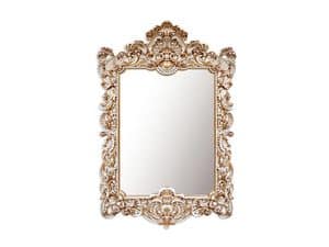 Wall Mirror art. 168, Rectangular mirror with frame, baroque style