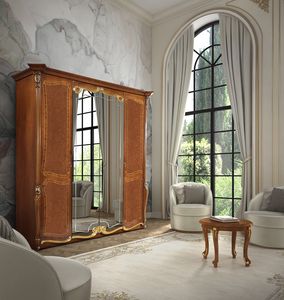 Fenice Art. 4315, 4-door wardrobe, with two mirrors, classic style