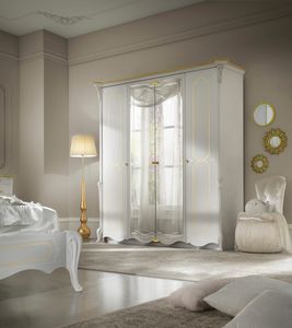 Giulietta Art. 3315 - 3415, Elegant white lacquered wardrobe
