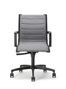 Aalborg Line 02 BK, Padded office chair, with a refined aesthetic