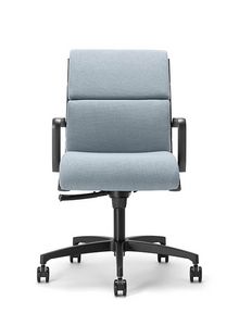 Aalborg Soft 02 BK, Executive armchair with low padded backrest