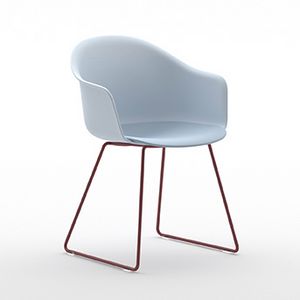 Mni Armshell plastic 4WL, Armchair with sled base