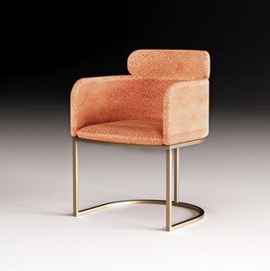 B-Chair Art. BCC001, Chair with golden metal base