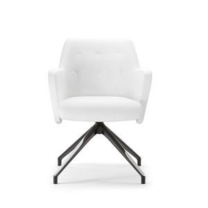 Wrap Plus 05, Padded armchair, with metal base