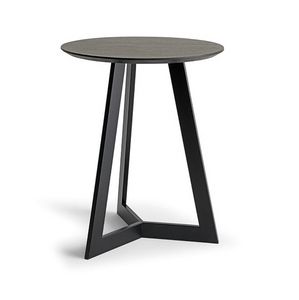 Dedalo H73 3 P, Table with rigid and minimal lines, with a round top