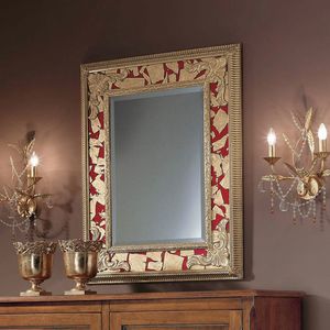 Corinto CORINH088, Mirror with red gold finish