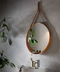 Corium, Round leather mirror