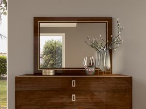 Eva Art. EABNOSP01, Rectangular mirror with wooden frame
