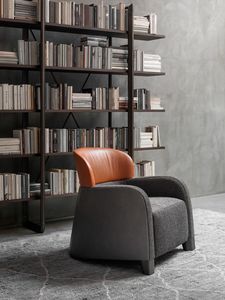 Bucket Lounge Chair, Armchair with soft shapes