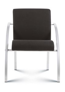 Eva, Armchair with metal structure and armrests