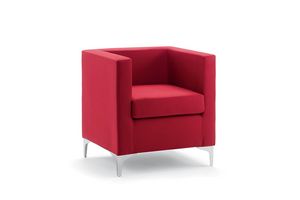 UF 163, Armchair with metal feet, square lines