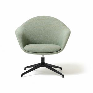 Well-come 4-spoke swivel base, Armchair with 4-star swivel base