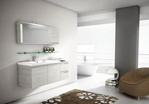Mistral comp.08, Mirror with flap door, for bathroom furnishing