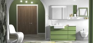 Torana TR 020, Green bathroom cabinet, with drawers