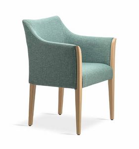 Cometa, Upholstered wooden armchair