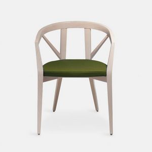 Forest armchair, Wooden armchair with an enveloping design