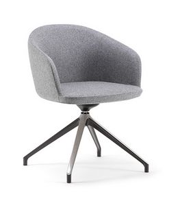 Milos 03, Swivel armchair, with rounded shapes