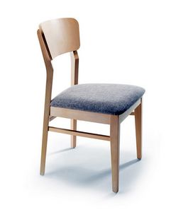 Met, Wooden chair with upholstered seat