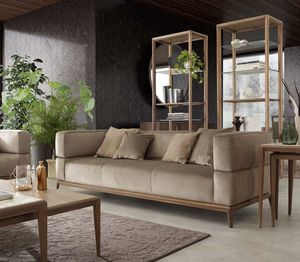 Alba sofa, Three seater sofa with woven fabric upholstery