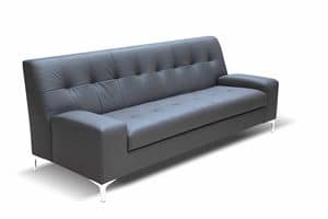 Alice, Sofa with pillows in polyurethane coated with polyester