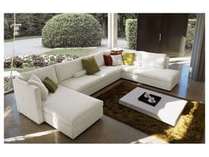 Company corner, Modular sofa, fully removable cover, modern design