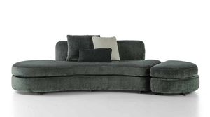 DI58 04 - PO90 Contour sofa and pouf, Sofa with pouf, with a soft shape