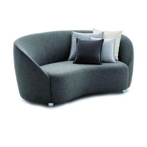 Euforia system 00160, Padded sofa with a soft design