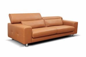 Flora, Sofa with structure in fir, padded, modern