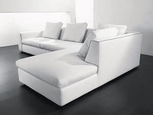 Free corner, Corner sofa in wood, polyurethane and acrylic fibers