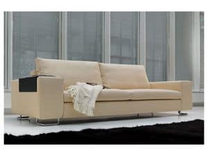 Poker, Modern sofa in polyurethane and feather, for office