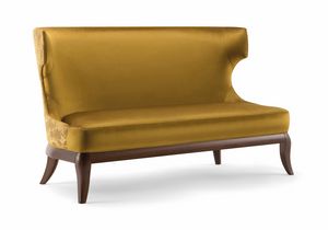ROSE SOFA 066 D, Sofa with sinuous lines, with high back