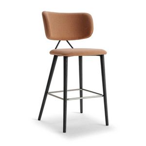 Ela stool, Padded stool, with wooden structure