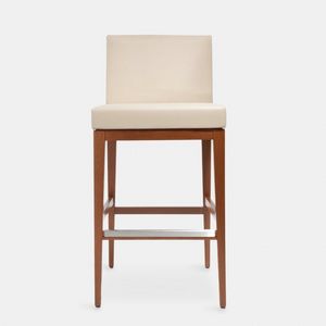 Lara 660 stool, Wooden stool with soft backrest and comfortable seat