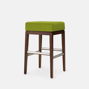 Lara 680 stool, Stool with an essential design, with padded square seat