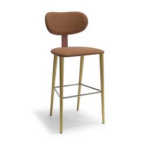 Line 1 legno stool, Padded stool with a contemporary design