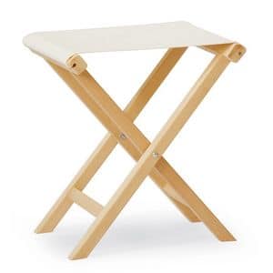Stool PL, Folding low stool also suitable for outdoor use