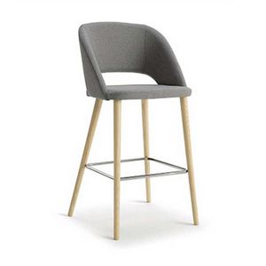 Time Simple stool, Wooden stool, with wide and enveloping lines