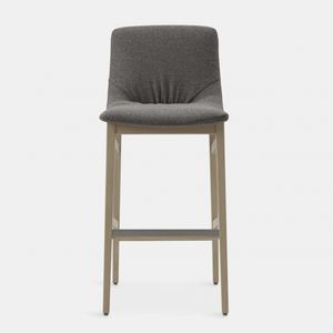 Wave stool, Stool in ash, with a soft and comfortable shape