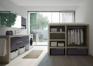 Spazio Time comp.05, Modular laundry furniture, customizable
