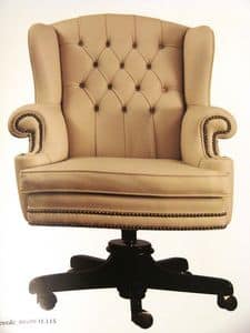 Art. 281, Leather office chair, swivel, for office