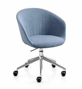 Flower, Chair on wheels, for offices and meeting rooms