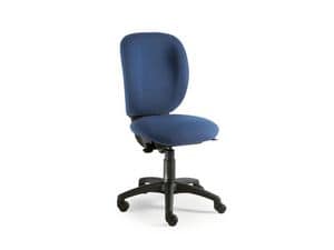 Gummy task 0960, Office chair without armrests, tall backrest