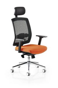 Horizon 550R, Office chair with mesh backrest, with headrest