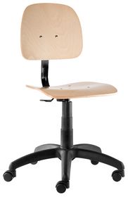 Labor W chair, Chair on castors, adjustable in height