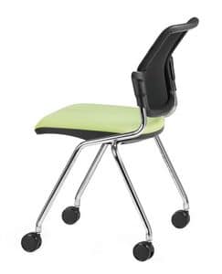 NESTING DELFINET 073 R, Operational office chair with 4 legs with wheels