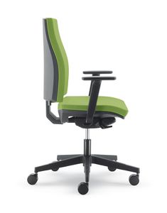 UF 441 / B, Silent office chair with wheels, coated nylon