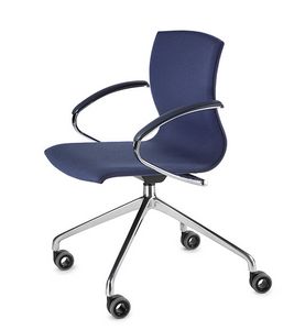 WEBWOOD 368ZR, Chair on wheels, chrome base