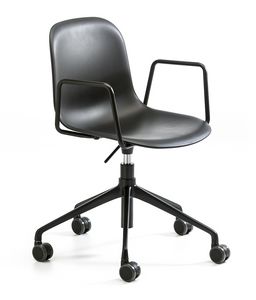 Mni Plastic AR-HO, Chair with wheels for office, adjustable height