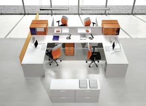 Atlante comp.5, Workstations ideal for call centers and modern offices