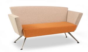 CORNER C2DB, Office sofa, square, padded, with metal legs